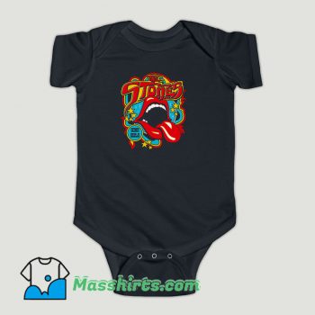 Funny Rolling Stones Vintage Tongue Baby Onesie