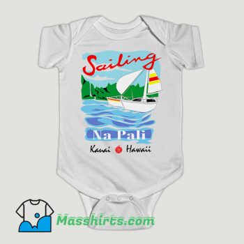 Funny Sailing Na Pali Hawaii Baby Onesie