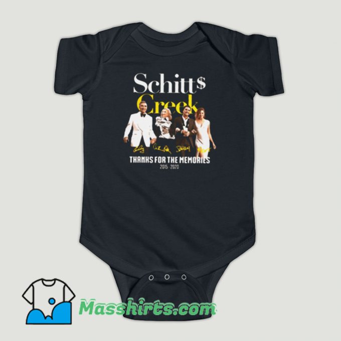 Funny Schitt Creek Signature Thanks For The Memories Baby Onesie