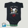 Funny Snoopy Mask Stay Home And Listen To Korn Baby Onesie