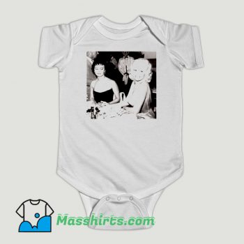 Funny Sophia Loren Staring at Jayne Mansfields Boobs Baby Onesie