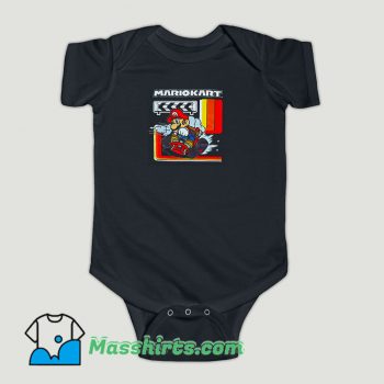 Funny Super Mario Kart Checkered Baby Onesie