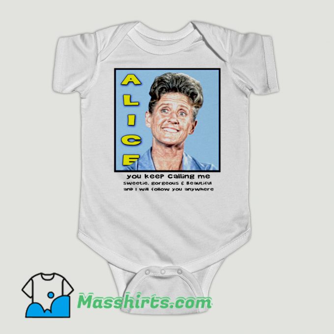 Funny The Brady Bunch Ann B Davis As Alice Baby Onesie