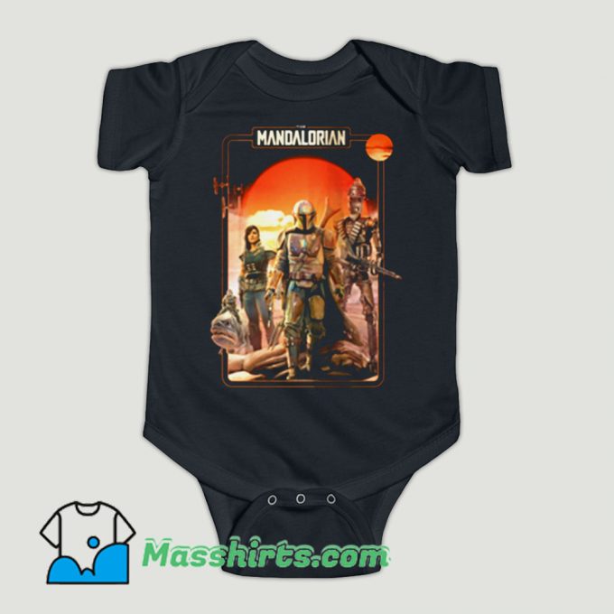 Funny The Mandalorian Vintage Movie Baby Onesie