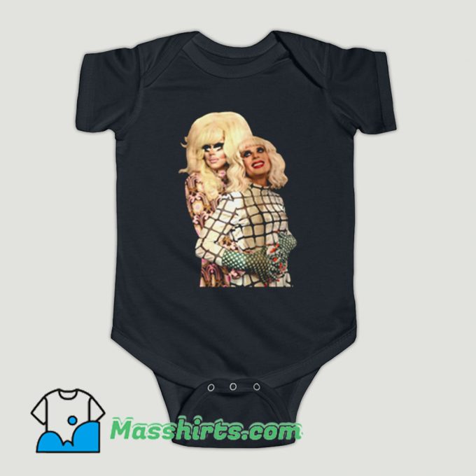 Funny Trixie Mattel and Katya Titanic Inspired Baby Onesie