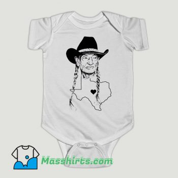 Funny Willie Nelson Texas Love Baby Onesie