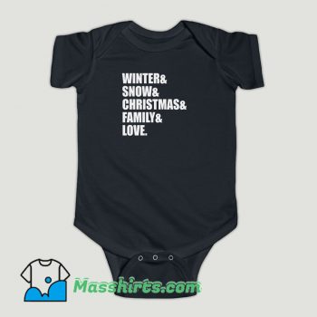 Funny family love christmas Baby Onesie