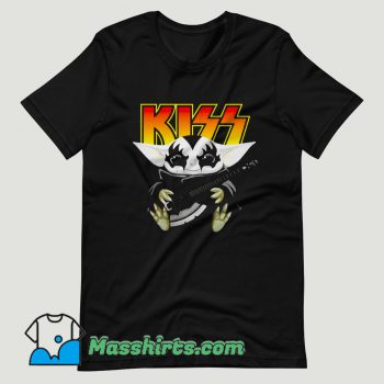 Hot Baby Yoda Hug Kiss Guitar T Shirt Design