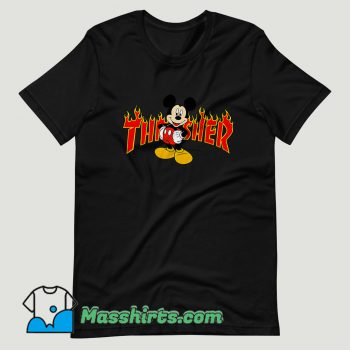 Mickey Mouse X Thrasher T Shirt Design