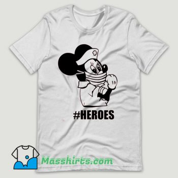 Minnie Mouse My Heroes From Covid 19 T Shirt Design