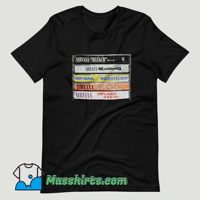 Nirvana Album Cassettes T Shirt Design