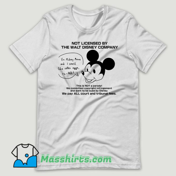 Not Licensed By The Walt Disney Company T Shirt Design