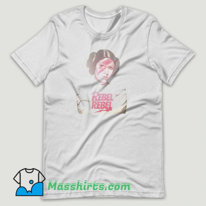 Princess Leia Rebel David Bowie Star Wars T Shirt Design