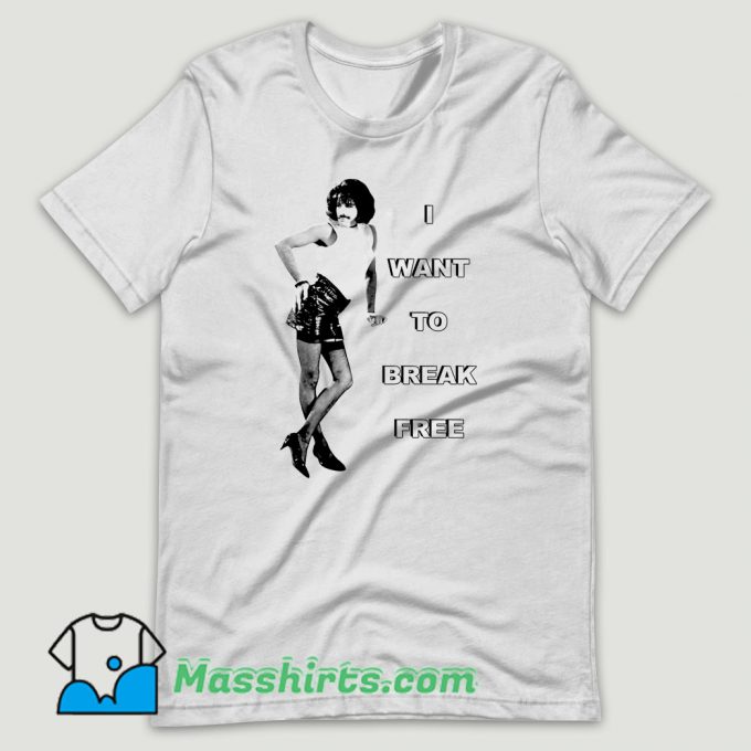 Vintage I Want To Break Freddie Mercury Queen T Shirt Design