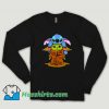 Baby Stitch And Baby Yoda Are Friends Long Sleeve Shirt