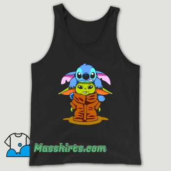 Baby Stitch And Baby Yoda Are Friends Unisex Tank Top