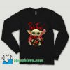 Baby Yoda Hug Pink Floyd Guitar Long Sleeve Shirt