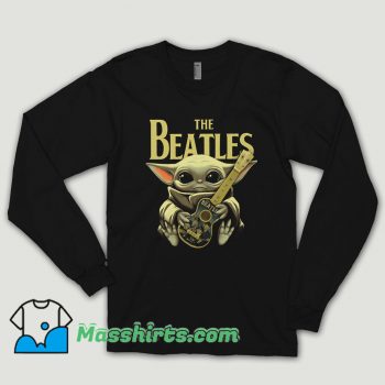 Baby Yoda Hugs The Beatles Long Sleeve Shirt