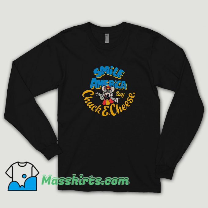 Chuck E Cheese Smile America Long Sleeve Shirt