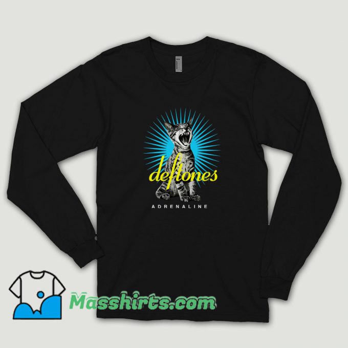 Deftones Adrenaline Sreaming Cat Long Sleeve Shirt