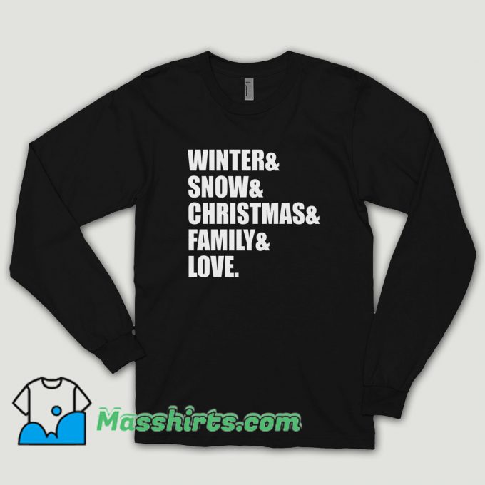 Family Love Christmas Long Sleeve Shirt