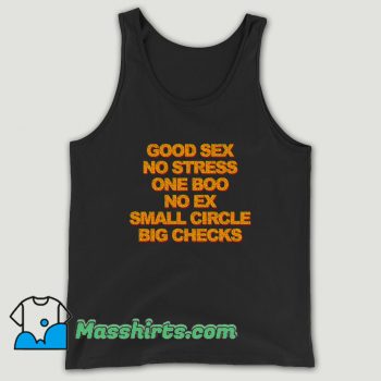 Good Sex No Stress One Boo No Ex Unisex Tank Top