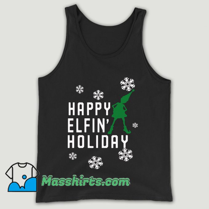 Happy Elfin Holiday Unisex Tank Top