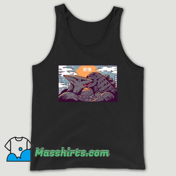 Kaiju Kiss Godzilla Unisex Tank Top