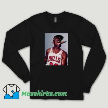 Michael Jordan Cigar Smoke Champions Long Sleeve Shirt