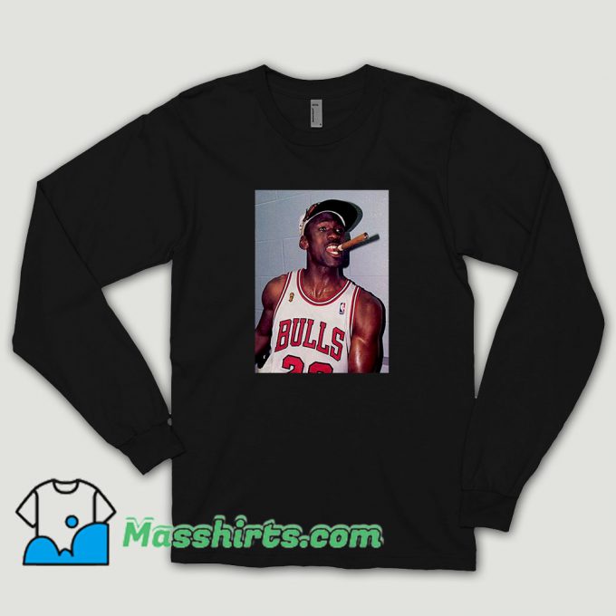 Michael Jordan Cigar Smoke Champions Long Sleeve Shirt