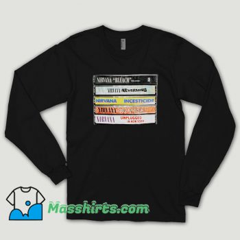 Nirvana Album Cassettes Long Sleeve Shirt