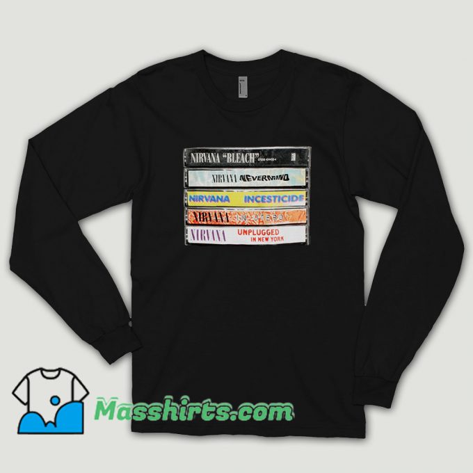 Nirvana Album Cassettes Long Sleeve Shirt