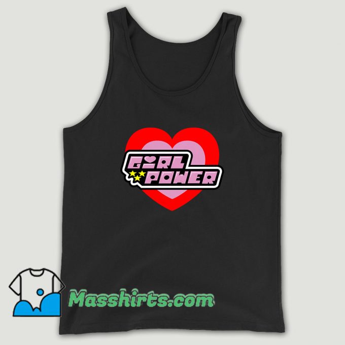 Power Puff Girl Saying Girl Power Cartoon Unisex Tank Top