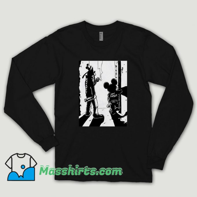 Punk Rock Goofy And Mickey Long Sleeve Shirt