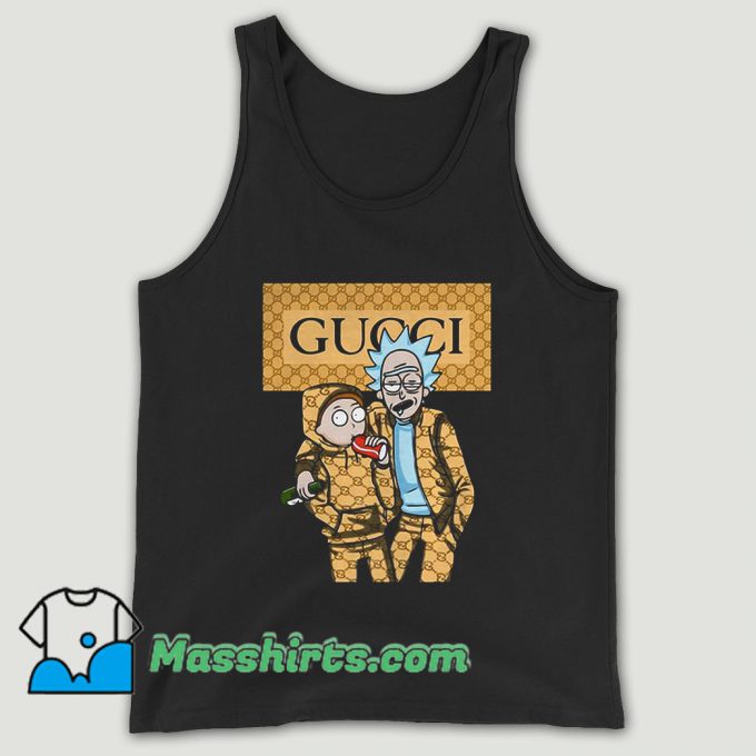 Rick And Morty Wearing Gucci Unisex Tank Top