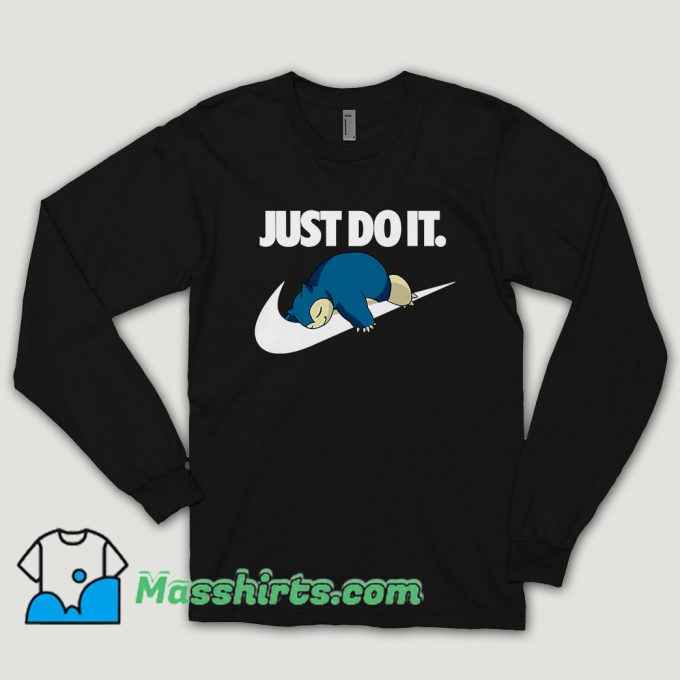 Snorlax Pokemon Just Do It Unisex Hoodie Long Sleeve Shirt