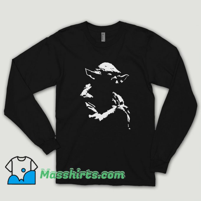 Star Wars Yoda Silhoutte Long Sleeve Shirt