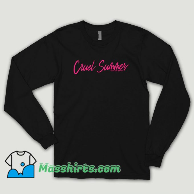 Taylor Swift Black Song Title Long Sleeve Shirt