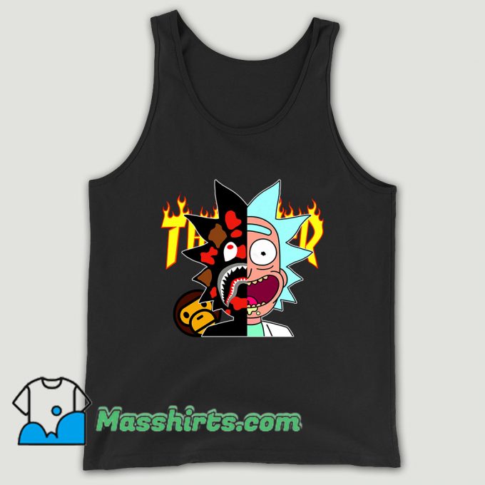 Thrasher Bape Rick Morty Unisex Tank Top