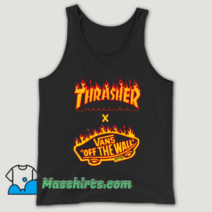 Thrasher X Vans Flame Collaboration Unisex Tank Top