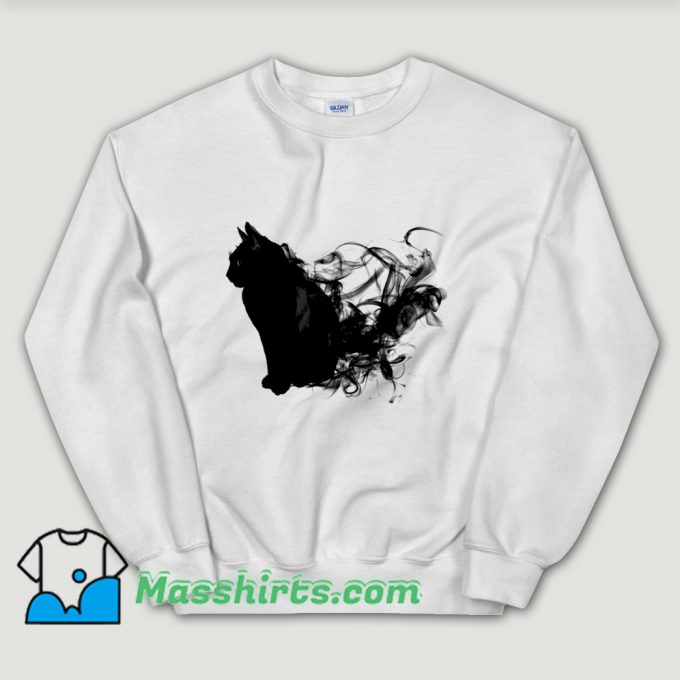 Cute Black Cat Aura Sweatshirt