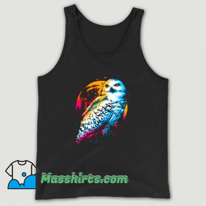 Vintage Animal Colorful Owl Tank Top