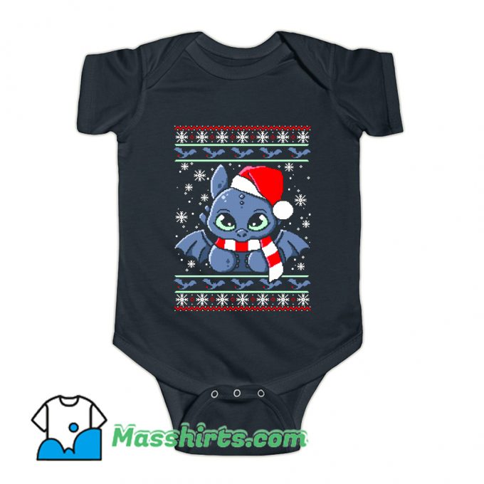 Dragon Night Fury Ugly Christmas Sweater Baby Onesie