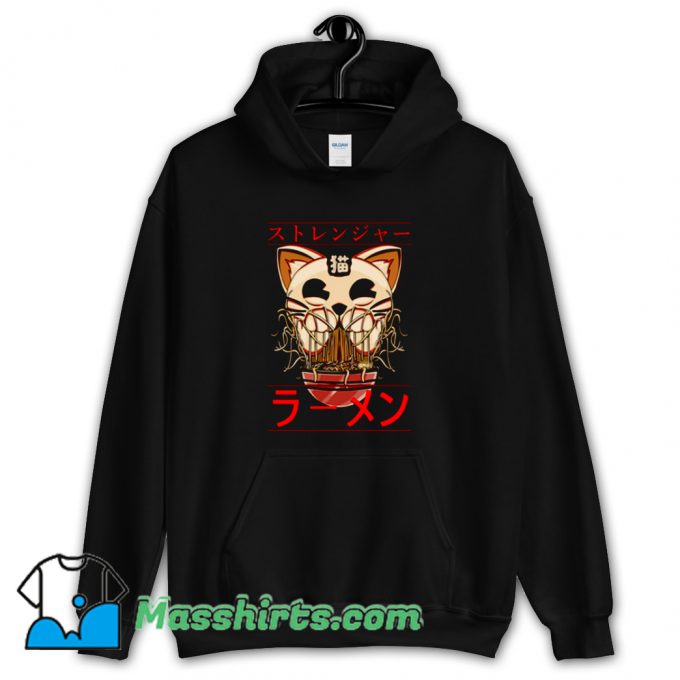 Ghostly Cat and Ramen Hoodie Streetwear