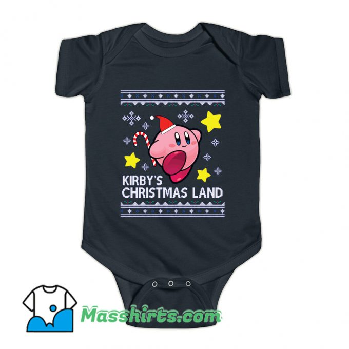 Kirby Christmas Land Knit Baby Onesie