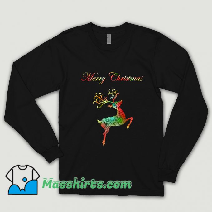 Merry Christmas Reindeer Silhouette Shirt