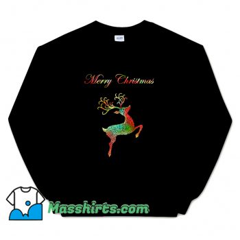 Merry Christmas Reindeer Silhouette Sweatshirt