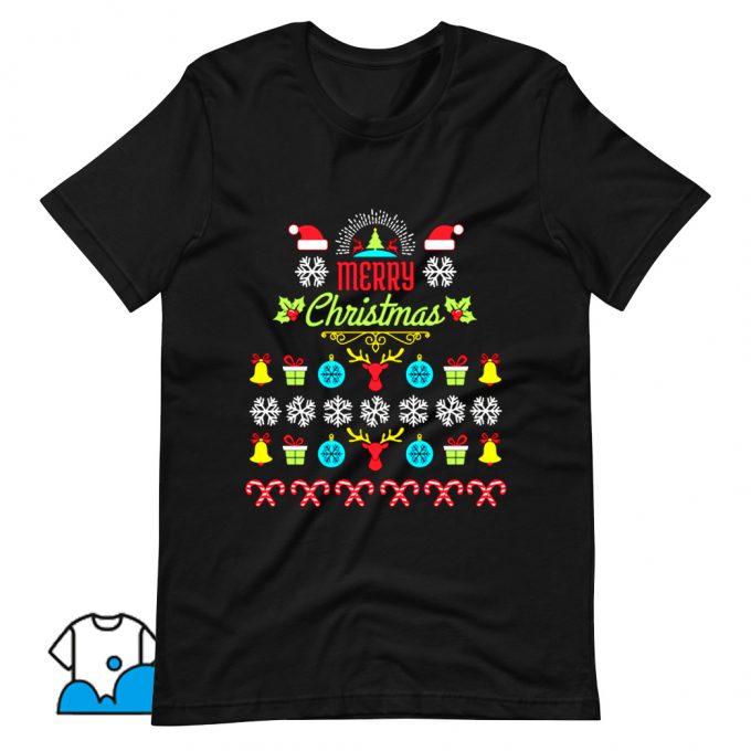 Merry Christmas Ugly Sweater T Shirt Design