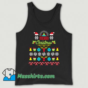 Awesome Merry Christmas Ugly Sweater Tank Top