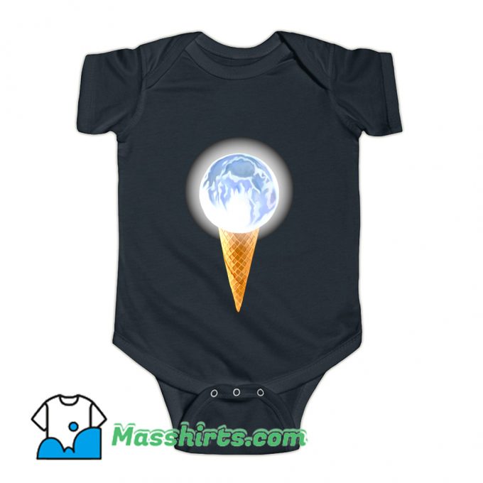 Moon Scoop Icecream Cone Baby Onesie